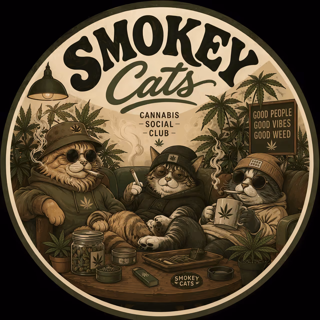 Cannabis Social Club Smokey Cats logo