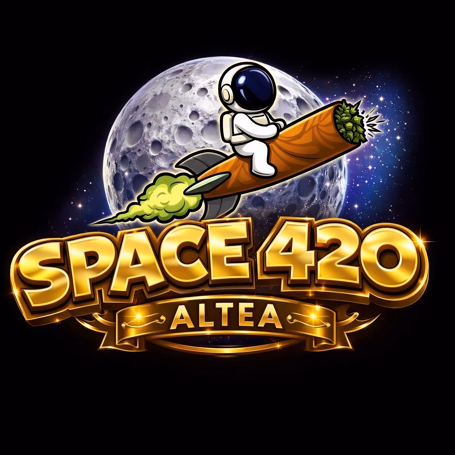 نادي القنب الاجتماعي Space 420 شعار